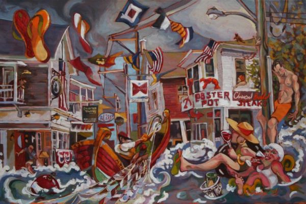 Jason Eldredge, COMMERCIAL STREET, oil on canvas, 24 x 36 inches (30 x 42 framed), $3,000