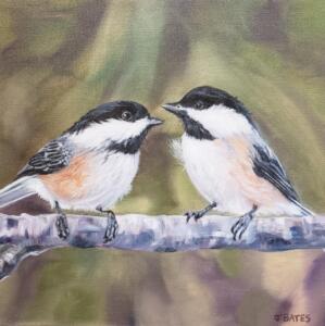 WELCOMING COMMITTEE  |  Oil on canvas  |  12 x 12  | 13 x 13 Framed  |  $850