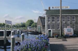 CROSBY YACHT YARD  |   Oil on canvas   |  24 x 36  |   31.5 x 43.5  Framed |   $3800