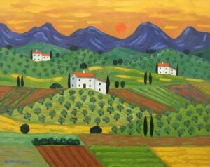 FIELDS OF UMBRIA  |  16 x 20  |  Oil on canvas  |  21 x 25  Framed  |  $1750