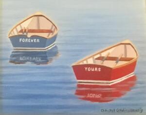 FOREVER YOURS  |  Oil on board  |  5 x 4  |  8.5 x 7.5 Framed  |  $375