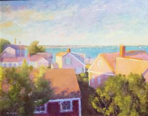West End Rooftops  Oil on board  |  16 x 20  |  21 x 25 Framed  |  $1,400