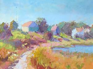 INDIAN SUMMER DOWSES BEACH  |  Oil on board  |  11 x 14  |  15 x 18 Framed  |  $700