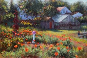 Poppy Garden Morning Light  |  Oil on linen  |  20 x 30  |  26 x 36 Framed  |  $4,000