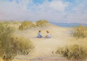 IN THE DUNES  |  Oil on board  |  6 x 8  |  11 x 13 Framed  |  $500