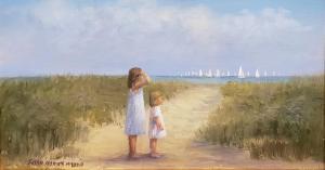 RACE TO NANTUCKET  |  Oil on canvas  |  9 x 16  |  14 x 20 Framed  |  $1000
