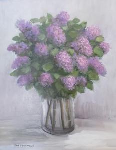 STOLEN LILACS  |  Oil on canvas  |  20 x 16  |  26 x 22 Framed  |  $1700