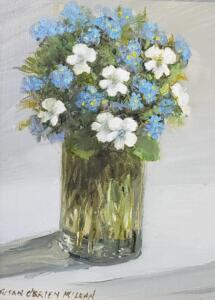 Forget Me Nots  |  Oil on board  |  8 x 6  |  12 x 10 Framed  |  $450