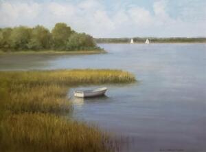 North Bay Dinghy  |  Oil on canvas  |  18 x 24  |  20 x 26 Framed  |  $2400 