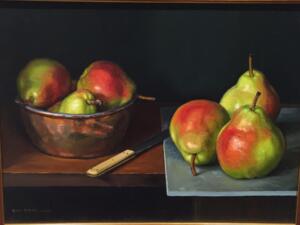 SIX PEARS  |  12 x 16 |  Oil on Linen | $3300