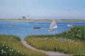 STAGE HARBOR, CHATHAM   |  Oil on canvas  |   24 x 36  |   31.5 x 43.5 Framed   |   $3800