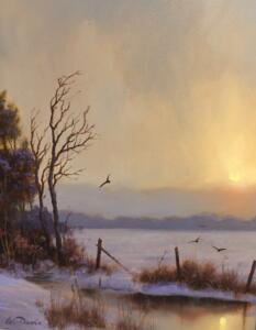 WINTER CROWS | 10 x 8 | Oil on panel | 13.5 x 11.5 | Framed | $4800