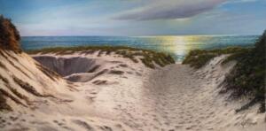 LATE AFTERNOON DUNES  |  Oil on canvas  |    24 x 48  |  29.5 x 53.5 Framed  |  $6300